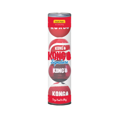 KONG Signature Balls 4-pk Assorted Sm