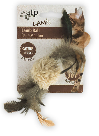 AFP Lambswool-Lamb Ball with bird sound Catnip