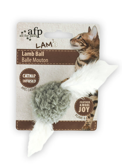 AFP Lambswool-Lamb Ball with bird sound Catnip