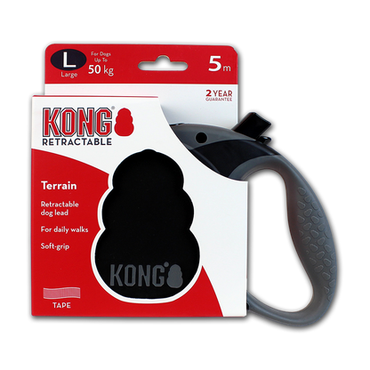 KONG Retractable Leash Terrain Black L (5m/50kg)