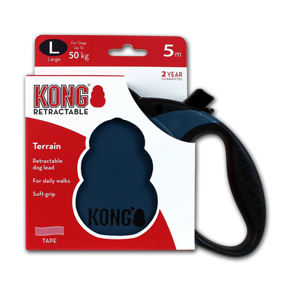 KONG Retractable Leash Terrain Blue L (5m/50kg)