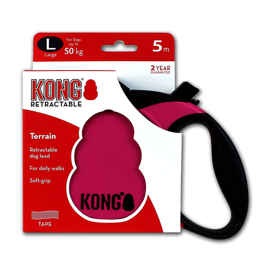 KONG Retractable Leash Terrain Pink L (5m/50kg)