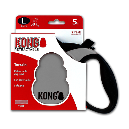 KONG Retractable Leash Terrain Grey L (5m/50kg)