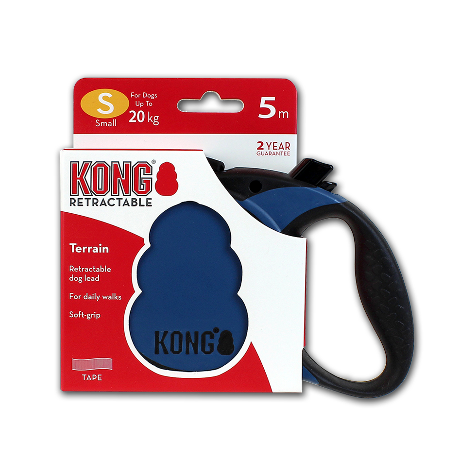 KONG Retractable Leash Terrain Blue S (5m/20kg)