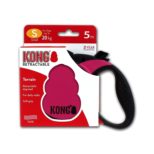 KONG Retractable Leash Terrain Pink S (5m/20kg)