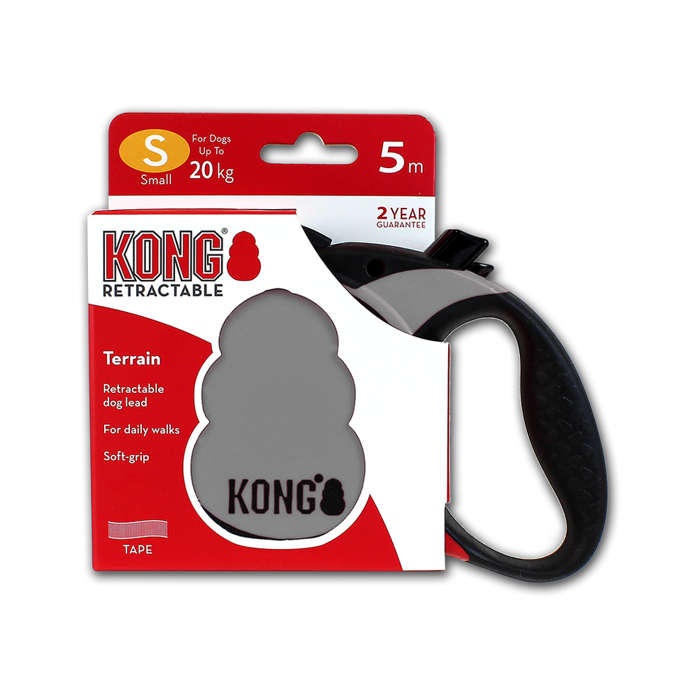 KONG Retractable Leash Terrain Grey S (5m/20kg)