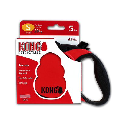 KONG Retractable Leash Terrain Red S (5m/20kg)