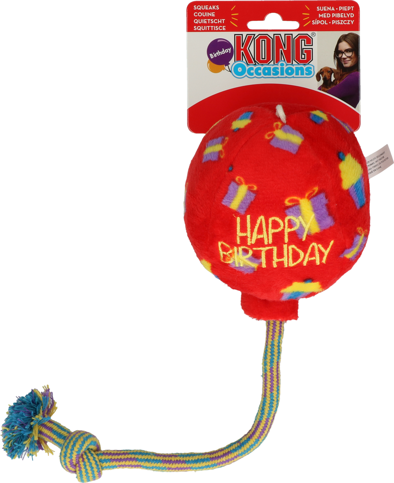 KONG Occasions Birthday Balloon Red M