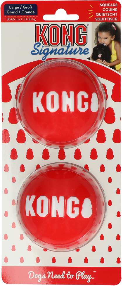 KONG Signature Balls 2-pk Lg