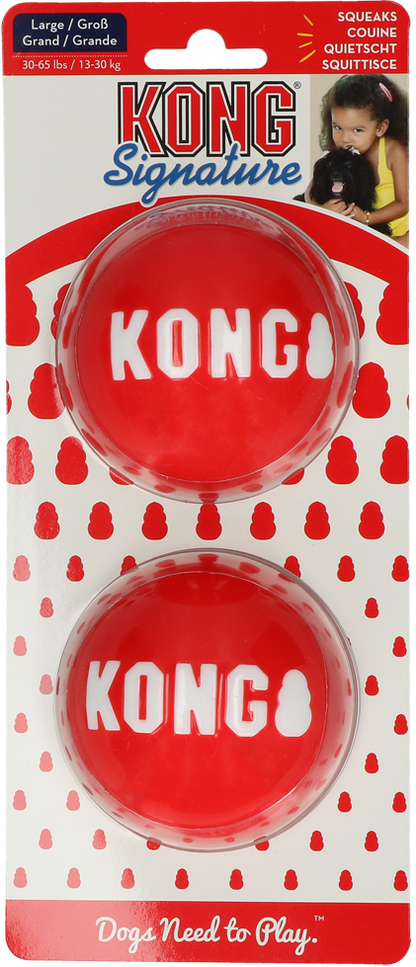 KONG Signature Balls 2-pk Lg