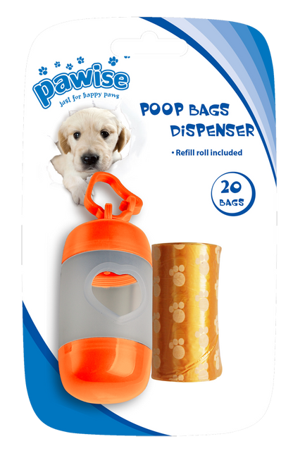 Pawise Poop Bags Dispenser (incl. 2 x 20 bags)