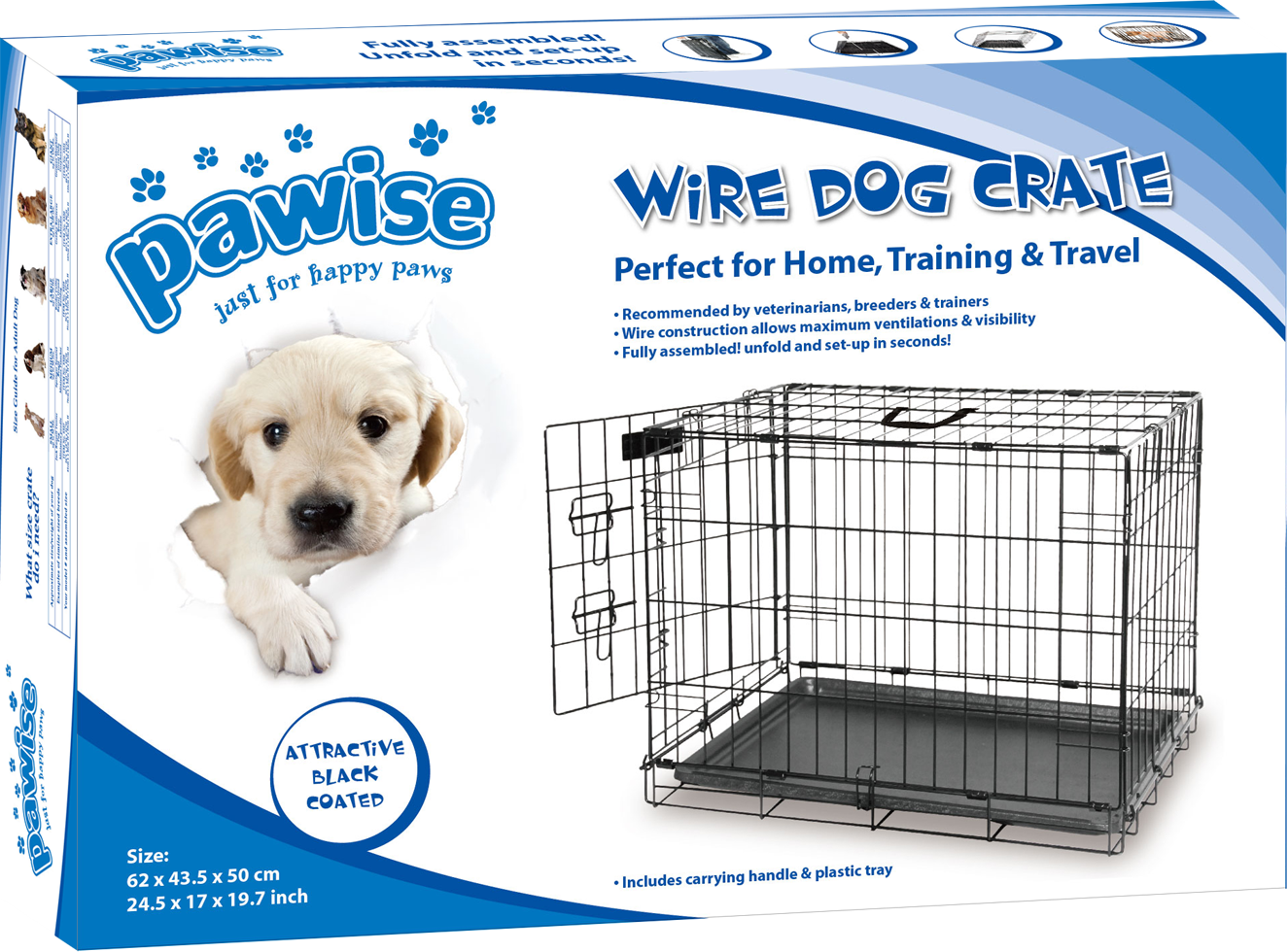 Pawise Wire Dog Crate S