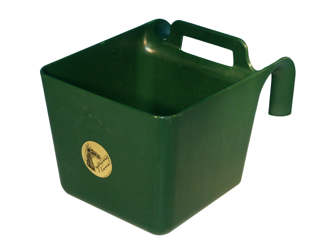 Feed trough green with hookover 11 l plastic