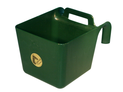 Feed trough green with hookover 11 l plastic