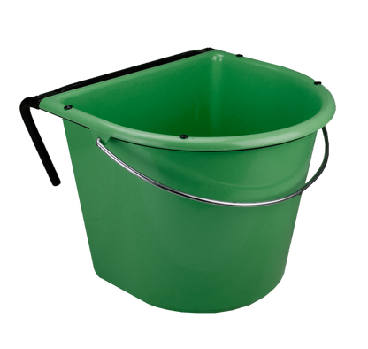 Feed trough 15 l with hook and handle green