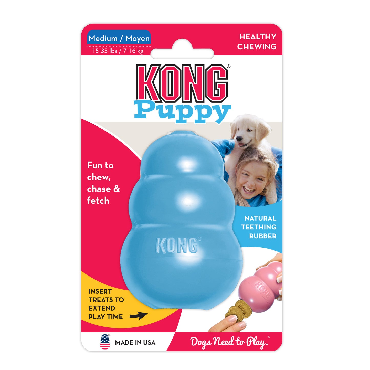 KONG Puppy XS 5,7 cm Blue or Rose