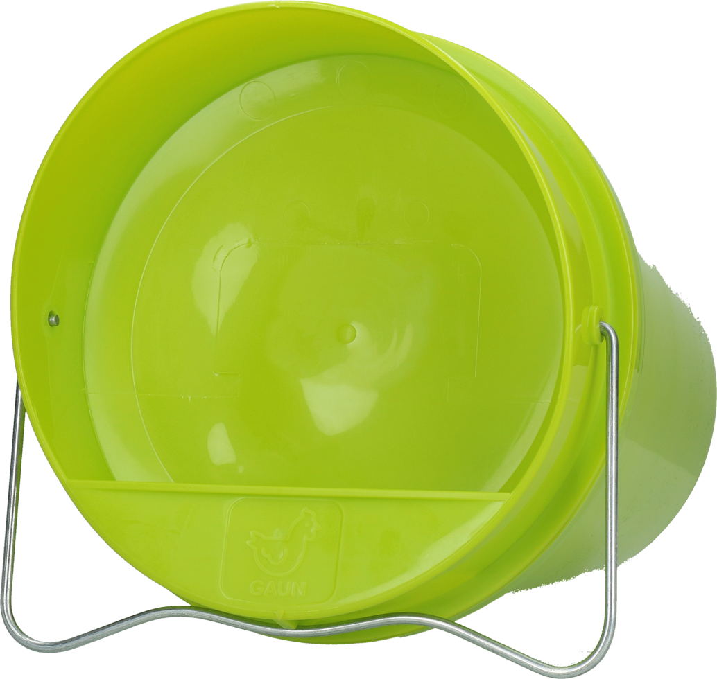 Poultry plastic drinking bucket 6 l green lemon