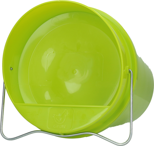 Poultry plastic drinking bucket 6 l green lemon