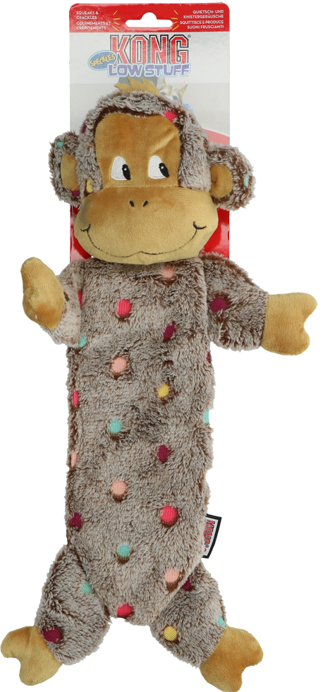 KONG Low Stuff Speckles Monkey Lg