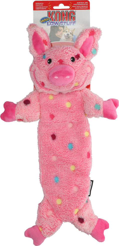 KONG Low Stuff Speckles Pig Lg